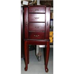Mahogany finish jewelry chest (2)