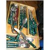 Image 2 : Lot of camping kitchen items: plated, mugs, coffee pots, silverware and kerosene lamp (2)