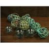 Image 2 : Lot of twelve glass floats, some with netting (2)