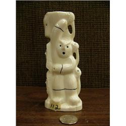 Ivory carving by Iglaak with ivory walrus, whales, AK Native faces, dancer (3)