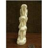 Image 5 : Ivory carving by Iglaak with ivory walrus, whales, AK Native faces, dancer (3)