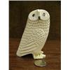 Image 1 : Solid ivory owl with baleen beak and inset baleen eyes by Hevic 4" tall (3)
