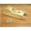 Image 1 : Miniature wooden sled with spear and gaffling hook by Douglas Sheldon Jr. 2000 5" long (3)