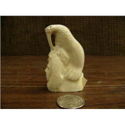 Walrus ivory Alaska Native face with walrus by Iglook Koysk (3)