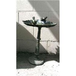Cast iron bird bath, 26" tall (1)