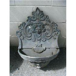 28" tall cast iron wall fountain (1)