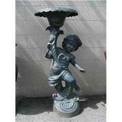 53" tall angel holding flower shaped urn (1)