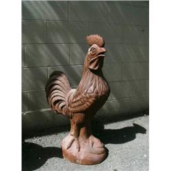 37" tall cast iron rooster (1)