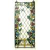 Image 1 : 36.5"x16" stained glass window with vines and textured glass (4)