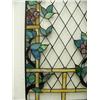 Image 2 : 36.5"x16" stained glass window with vines and textured glass (4)