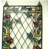 Image 3 : 36.5"x16" stained glass window with vines and textured glass (4)