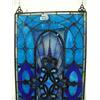 Image 2 : Aqua and blue stained glass window 36"x18" (4)