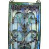 Image 2 : Lot of 2 blue, green, and purple stained glass windows 36.5"x12.25" (4)