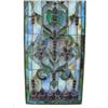 Image 3 : Lot of 2 blue, green, and purple stained glass windows 36.5"x12.25" (4)