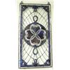 Image 1 : 36.5"x18.5" stained glass mirror with blue, green and beveled glass (4)