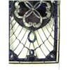 Image 3 : 36.5"x18.5" stained glass mirror with blue, green and beveled glass (4)