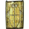 Image 1 : 31.75"x20" stained glass window with brown and clear beveled glass (4)