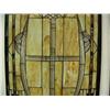 Image 3 : 31.75"x20" stained glass window with brown and clear beveled glass (4)