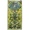 Image 1 : 34"x16.5" stained glass window with amber, blue and green glass (4)