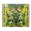 Image 3 : 34"x16.5" stained glass window with amber, blue and green glass (4)