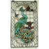 Image 1 : 33.75"x19.5" stained glass window of peacock with green and clear beveled glass (4)