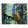 Image 3 : 33.25"X19.25" stained glass window with peacock and blue and green glass (4)