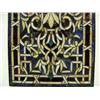 Image 4 : 34.25"x19.25" brown, blue, red and jewels stained glass window (4)