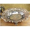 Image 3 : Lot of 2: metal horse with saddle and metal dish with stand (8888)