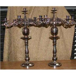 Pair of 7 stick metal candle holder (8888)