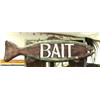 Image 1 : Wood fish sign "Bait " (4)