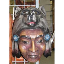 CHOICE on 4 carved wood masks (4)