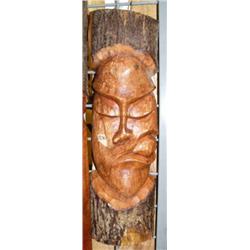 CHOICE on 4 carved faces from logs (4)
