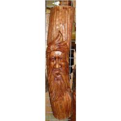 CHOICE on 3 carved faces from large logs (4)