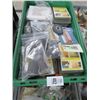Image 1 : Crate w/Sand Paper Rolls, Gorilla Cupplers, Safety Vest, Supplies