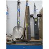 Image 1 : Post Hole Digger, Push Broom, Rake, Level