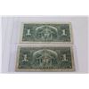 Image 4 : (2) Canadian Dollar Bill - 1937