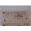 Image 5 : (2) Canadian Two Dollar Bill - 1986