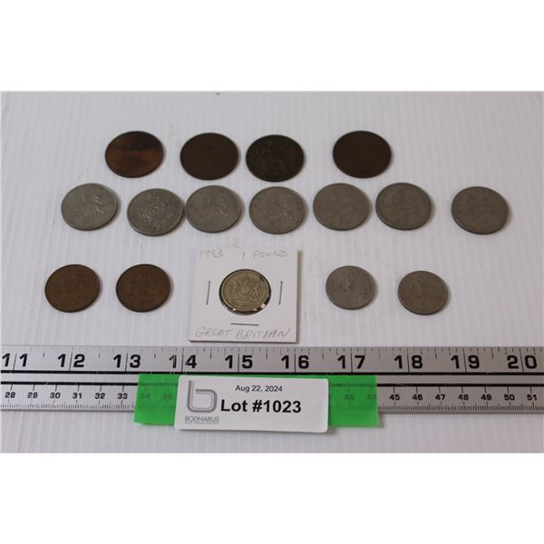 (16) Great Britian Coins - Assorted