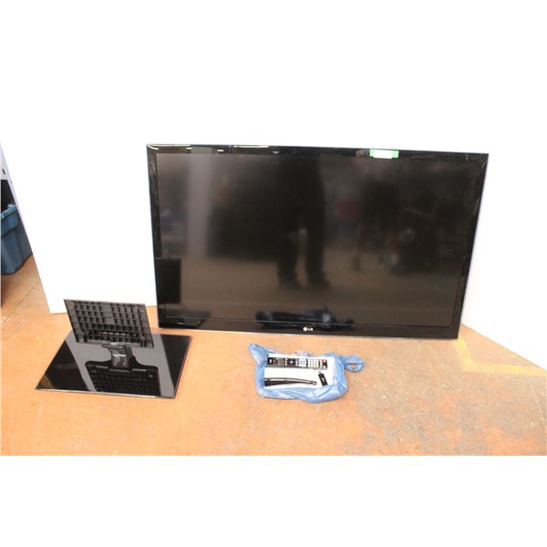 * LG Smart 57" Flat Screen TV w/Stand & Remotes - Consigner States Good Working Condition