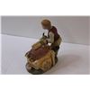 Image 3 : Porcelain Old Man w/ Wine Barrel Figurine - 7"