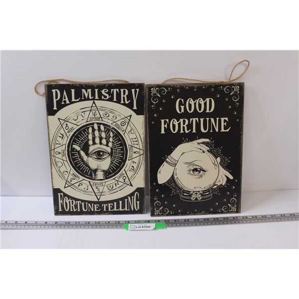 Palmistry & Good Fortune Wood Signs Decor - 13" x 9"