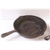 Image 2 : (2) Cast Iron Frying Pans: 10" & 6"