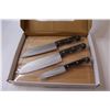 Image 3 : Four Piece Santoku Knife Set w/ Wood Cutting Board