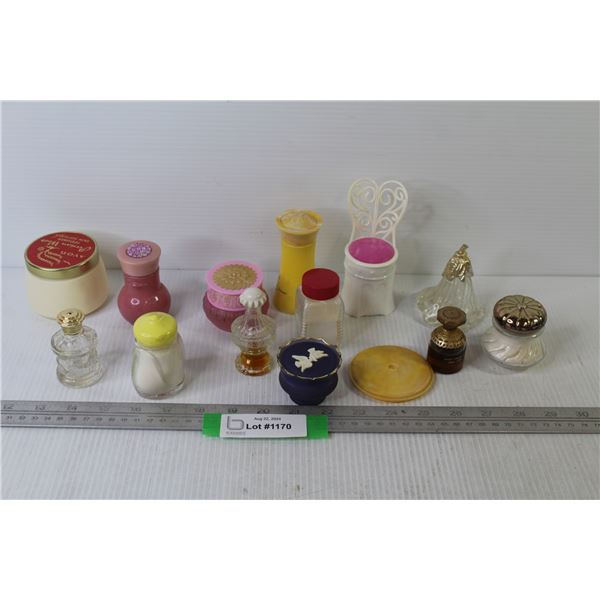 Assortment of Avon Powder & Perfume Bottles