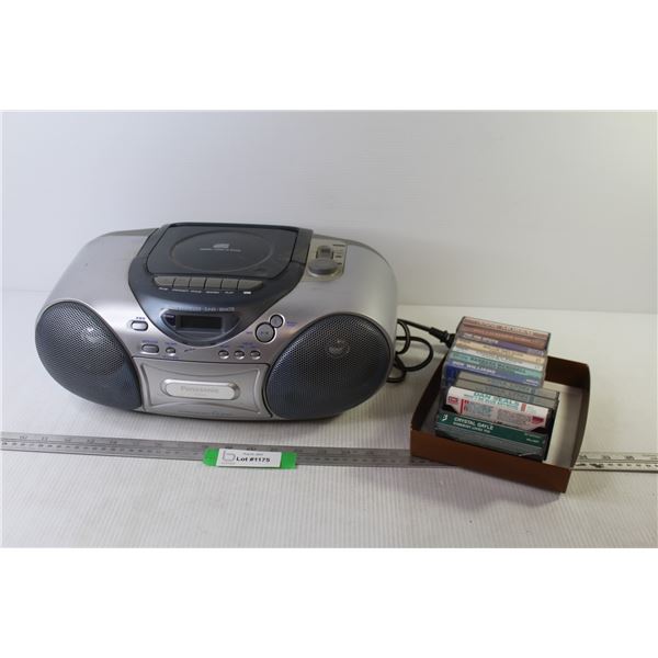 Panasonic AM/FM Cassette & CD Player (powers on - radio works) - Cassette Tapes Charlie Pride - Anne