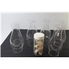 Image 3 : (6) Oil Lamp Chimneys - Container w/Wicks