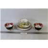 Image 1 : Royal Albert Teacup w/Saucers & Plate - (2) Royal Albert Tea Cups