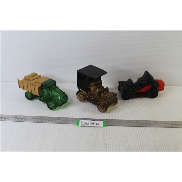 (3) Vintage Avon Cars