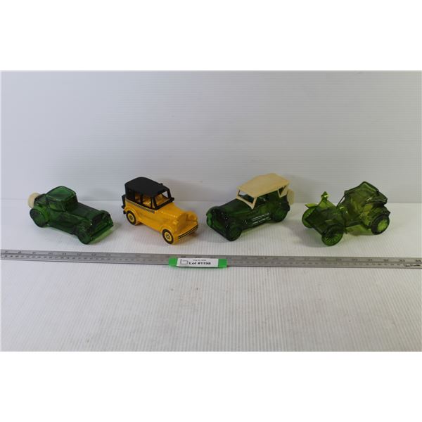 (4) Vintage Avon Cars