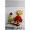 Image 1 : (2) The Simpsons Plush Toys - Sideshow Bob and Lisa